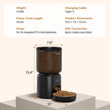 Smart Automatic Pet Feeder with Hd Camera, Wifi, Dual Power