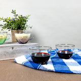 Relax 7 oz Glass Teacup & Saucer Set with Silver