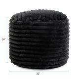 Pouf Tall Shar Pei Black