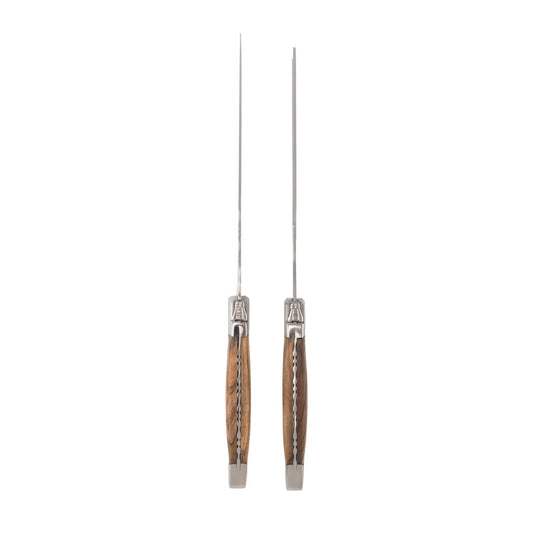 French Home Laguiole Olivewood Carving Knife and Fork Set