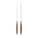 French Home Laguiole Olivewood Carving Knife and Fork Set