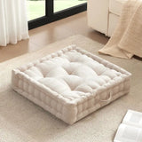 Poly Chenille Tufted Square Floor Pillow Cushion
