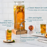 Kook Glass Drink Dispenser with Steel Spigot