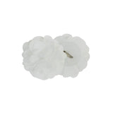 Floral Twist Tab Semi-Sheer Window Panel, White