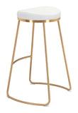 Bree Barstool (Set of 2) White & Gold