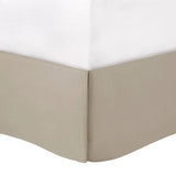 7 Piece Lace Trim Pintucked Farmhouse Comforter Set, Taupe