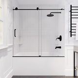 Don Series 56 to 60 in. x 62 in. Frameless Sliding Tub Door