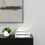 Square Mirrored Display Platforms - set of 3