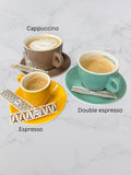 Cafes Richard Colored Espresso Cup & Saucer Set of 6