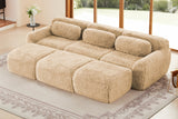 MELLOW 114" 3-Seater Sofa with 3 Ottomans