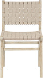 Entwine - Vegan Leather Upholstered Dining Chair - Painted Natural