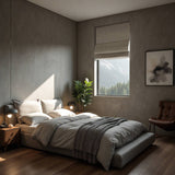Total Blackout Cordless Roman Shade, Linen