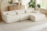 FLOVEX 110" 3-Seater Sofa with 1 Ottoman