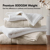 Antibacterial Spa-Like 8-Piece Bathroom Towel Set, White