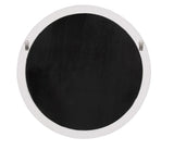 George Matte White Round Mirror