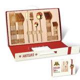 24pcs Stainless Steel Cutlery Set Gift Box