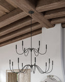 Tirrell Medium Black Chandelier