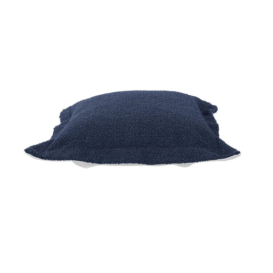 Patio Scroll Puff Ottoman Cover & Cushion- Alicante Indigo