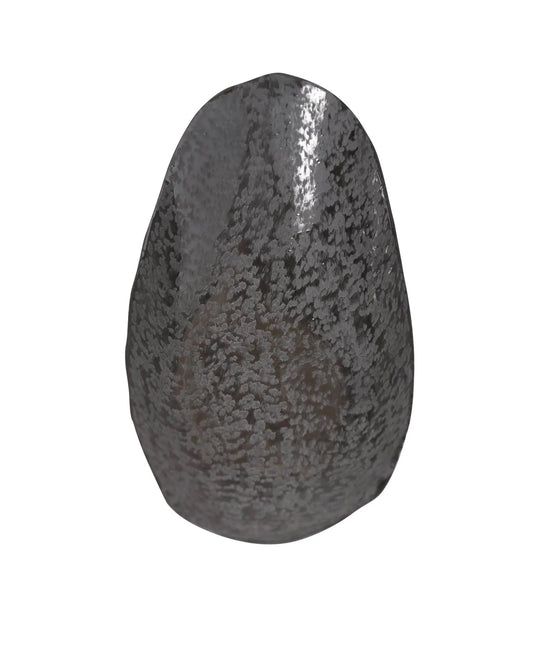 Chiseled Texture Black Iron Elongated Tray- Small