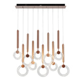Glitter Rings 10 Heads Chandelier // Bronze