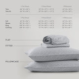 144TC Geometric Diamond Grey Printed Cotton Sheet Set