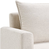 Modern Oversized Upholstered Armchair, Beige