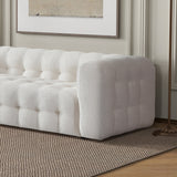 Eden Modern Tufted Chesterfield Cream Boucle Sofa