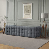 Eden Modern Tufted Chesterfield Grey Boucle Sofa