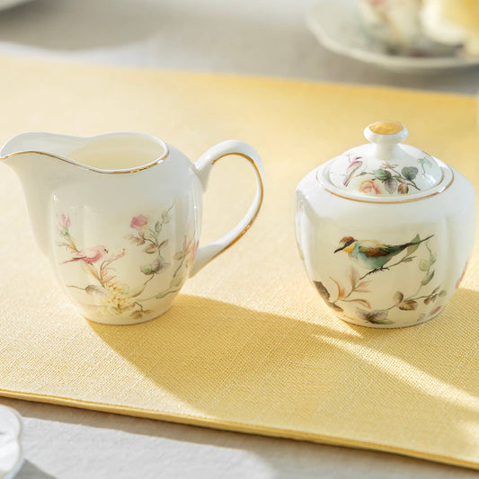 Grace Teaware Magnolia Garden Sugar & Creamer Set