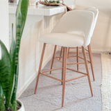Edwin Boucle Upholstered Counter Stool (Set of 4)