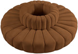 Arc - Velvet 8 Piece Round Modular Sofa - Saddle