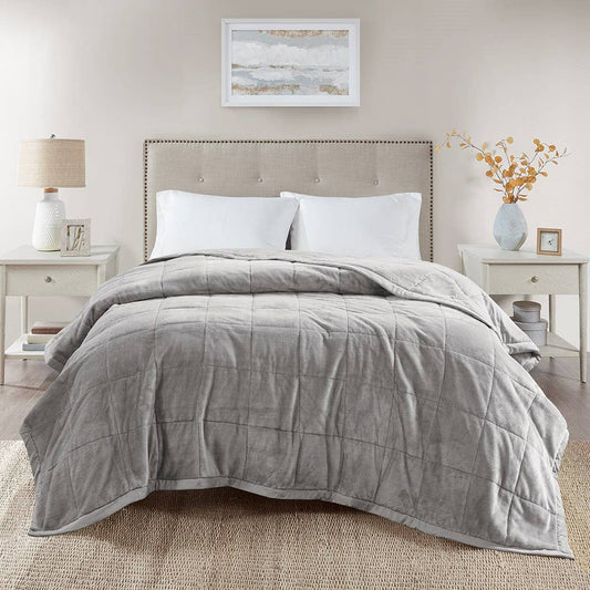 Reversible Down Alternative Bedding Blanket, Grey