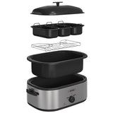 Electric Roaster Oven, 18 Qt Stainless Steel Turkey Roaster