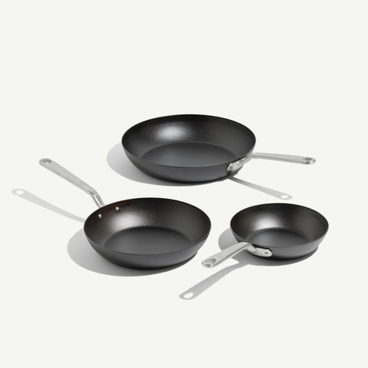 MADE IN Seasoned Carbon Steel Frying Pan Set