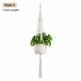 Macrame Hanging Plant Holder Cotton Rope Basket