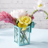 Luminous Blue Lantern Tea Light Holder - Medium