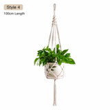 Macrame Hanging Plant Holder Cotton Rope Basket