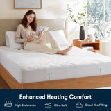 Microfiber 10 Heat Setting Heated Quilted Mattress Pad