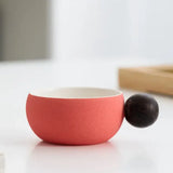 110ML Ceramic Espresso Cup With Wooden Handle