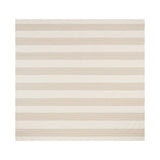 French Home 71" X 95" Cream and Tan Striped Tablecloth