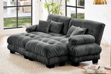 CLOUDIES 94" Loveseat with 2 Ottomans