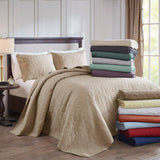 3 Piece Reversible Cottage Quilt Set, Clay Red