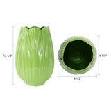 Field Green Short Ceramic Vase
