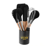 11pcs Silicone Kitchen Utensil Set with Handles