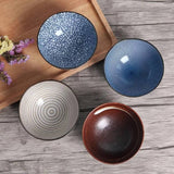 Set of 4 Japanese Ceramic Bowls for Dining
