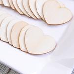 Wooden Hearts For Guest Book Alternative (Set of 75)