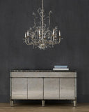 Crystal Bud Large Silver Chandelier