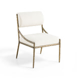Bastille - Upholstered Dining Side Chair (Set of 2) - Brass Frame