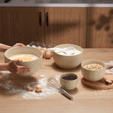Kook Ceramic Nesting Bowls Set of 4, Ivory