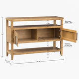 2 Door Storage Console Table, Honey*